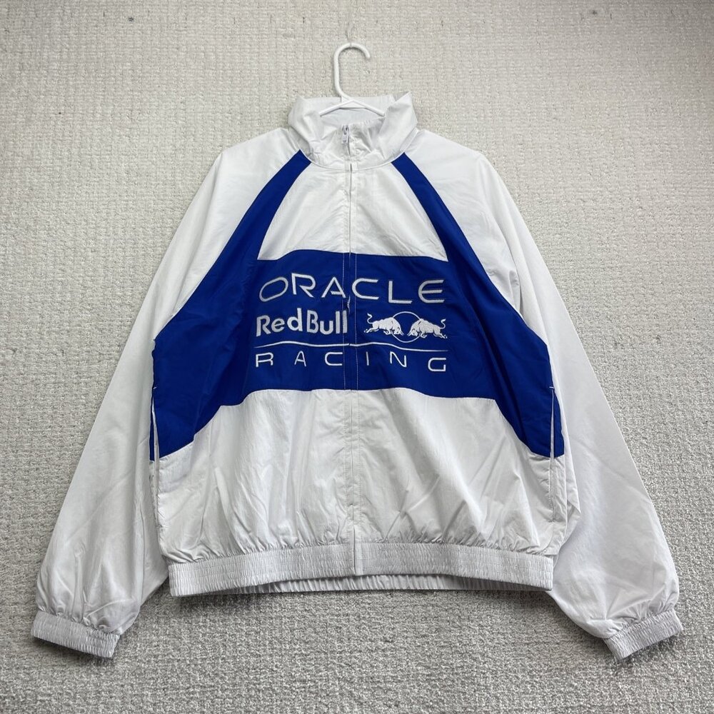 White and Blue Racing Jacket